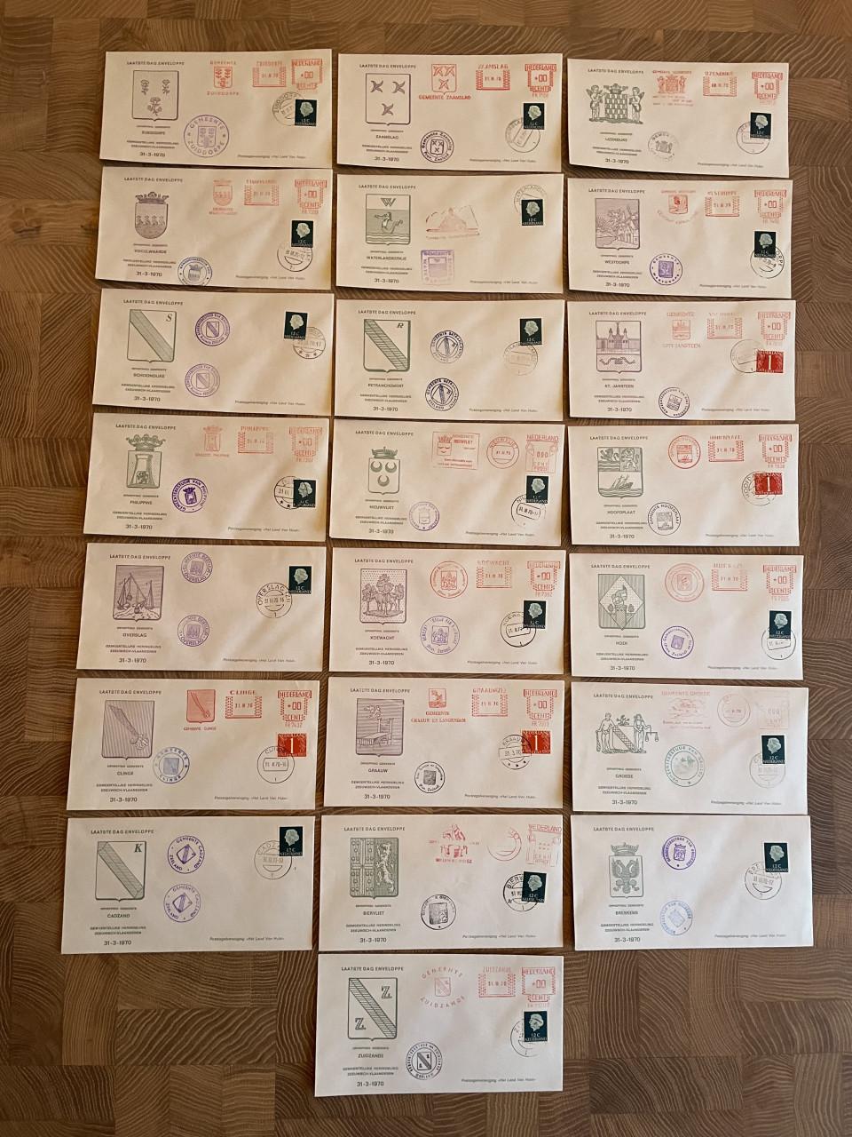 Set laatste dag enveloppen Zeeuws-Vlaanderen