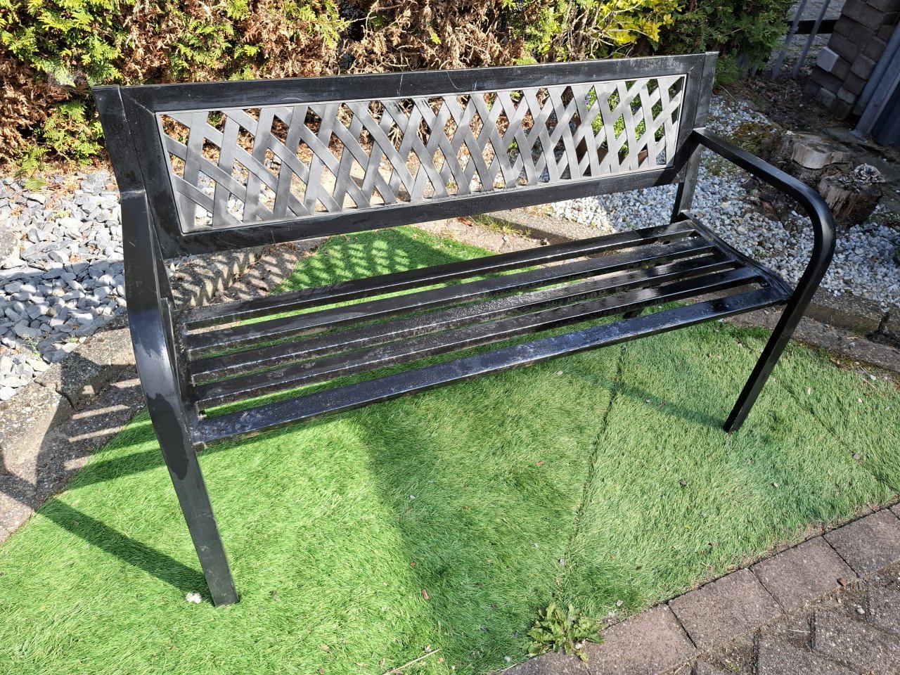 Metalen tuinbank