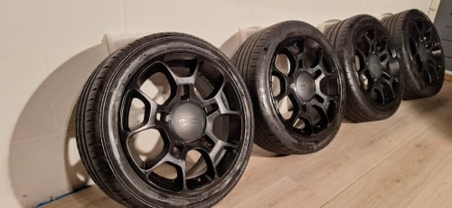 16 inch ORIGINEEL FIAT 500 ABARTH VELGEN + ZOMERBANDEN