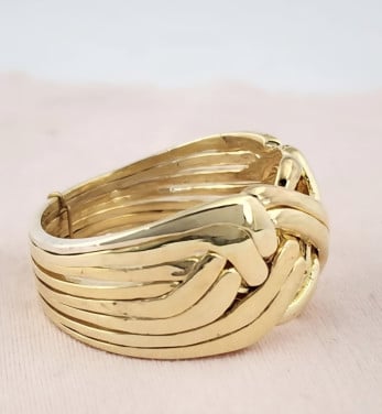 Gouden puzzelring,14 karaat