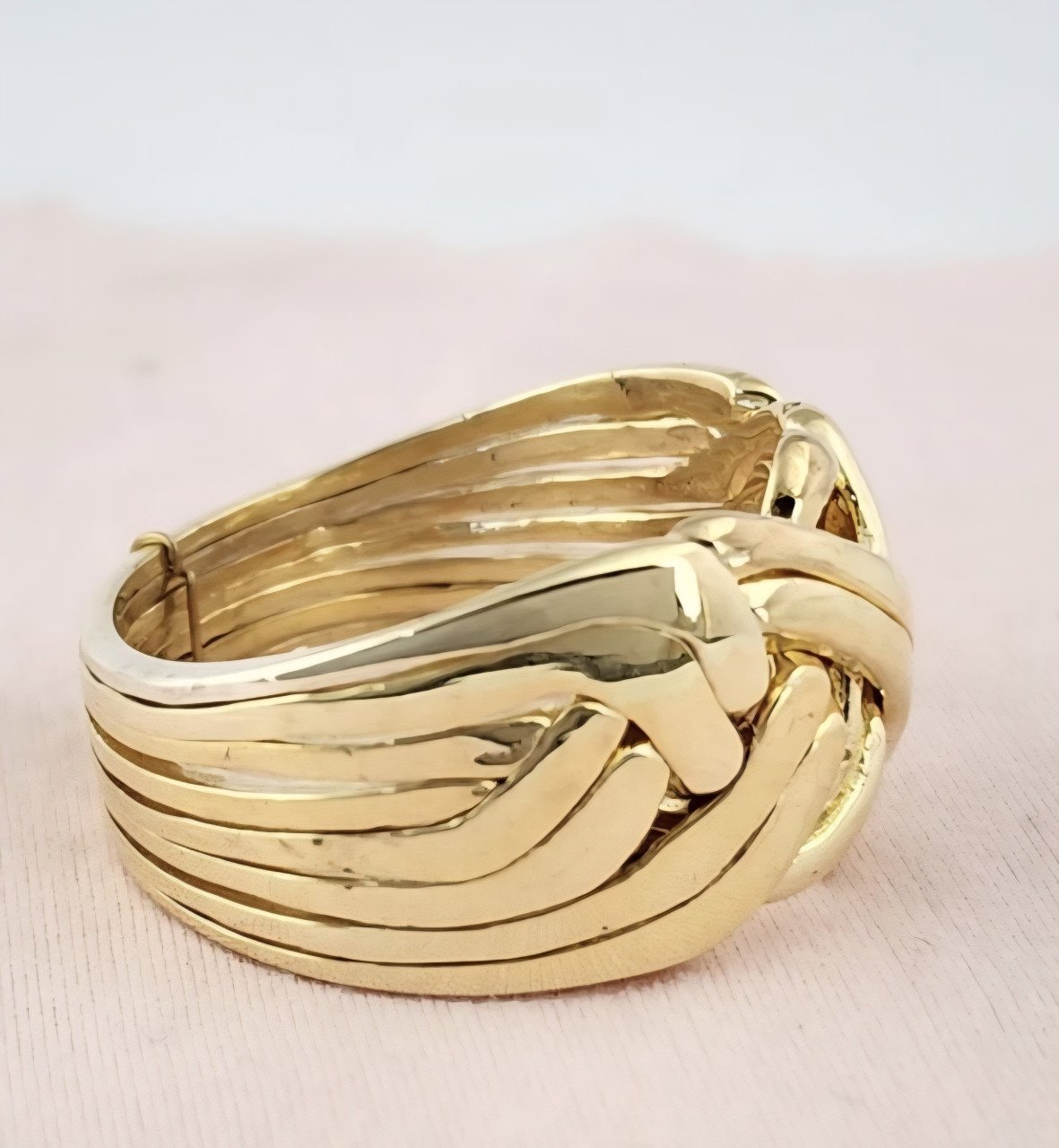 Gouden puzzelring,14 karaat