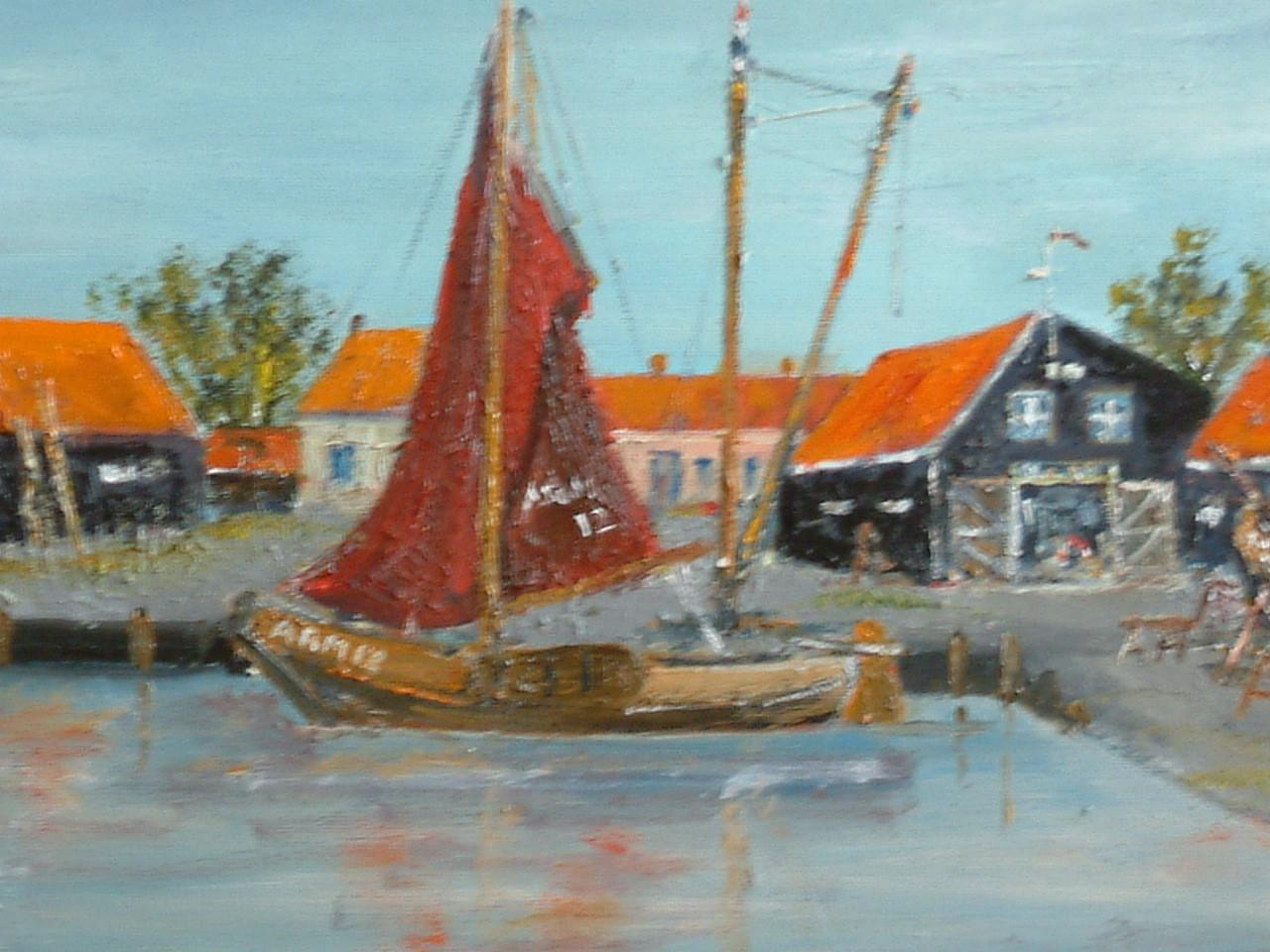 Arnemuiden haven  80 x 30 doek  120 x 80 cm