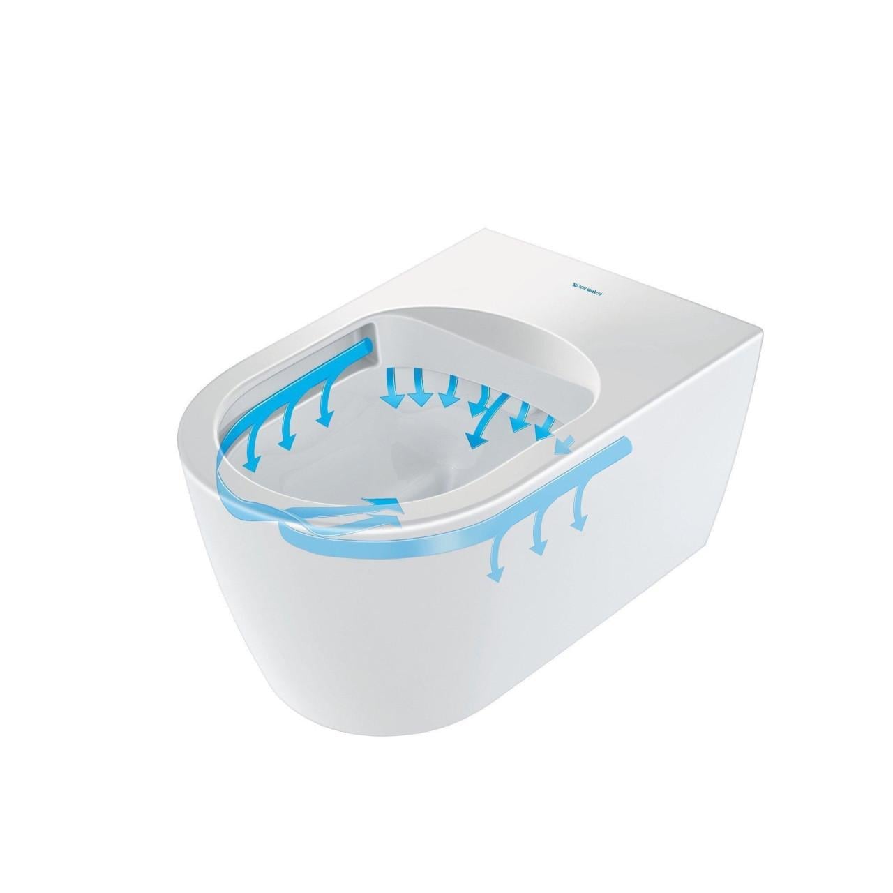 Duravit Me by Starck hangtoilet, diepspoel en rimless.