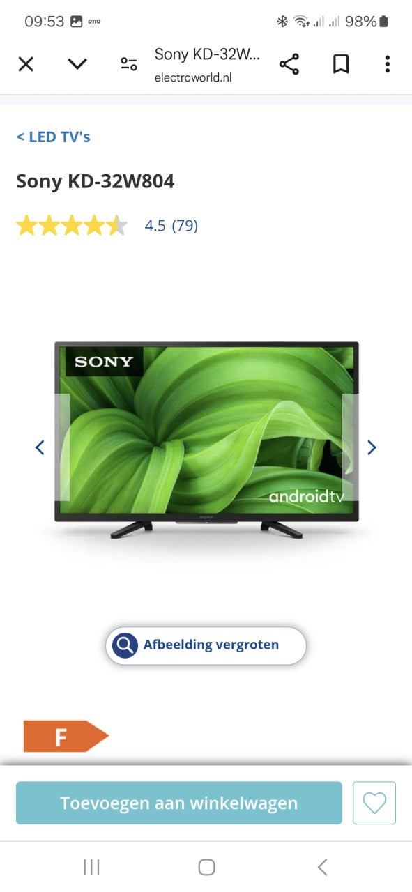 Sony televisie 30 -32 inch zgan