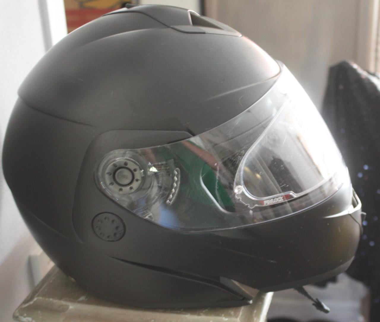 Shark motorhelm zwart met dag- en nacht-vizier