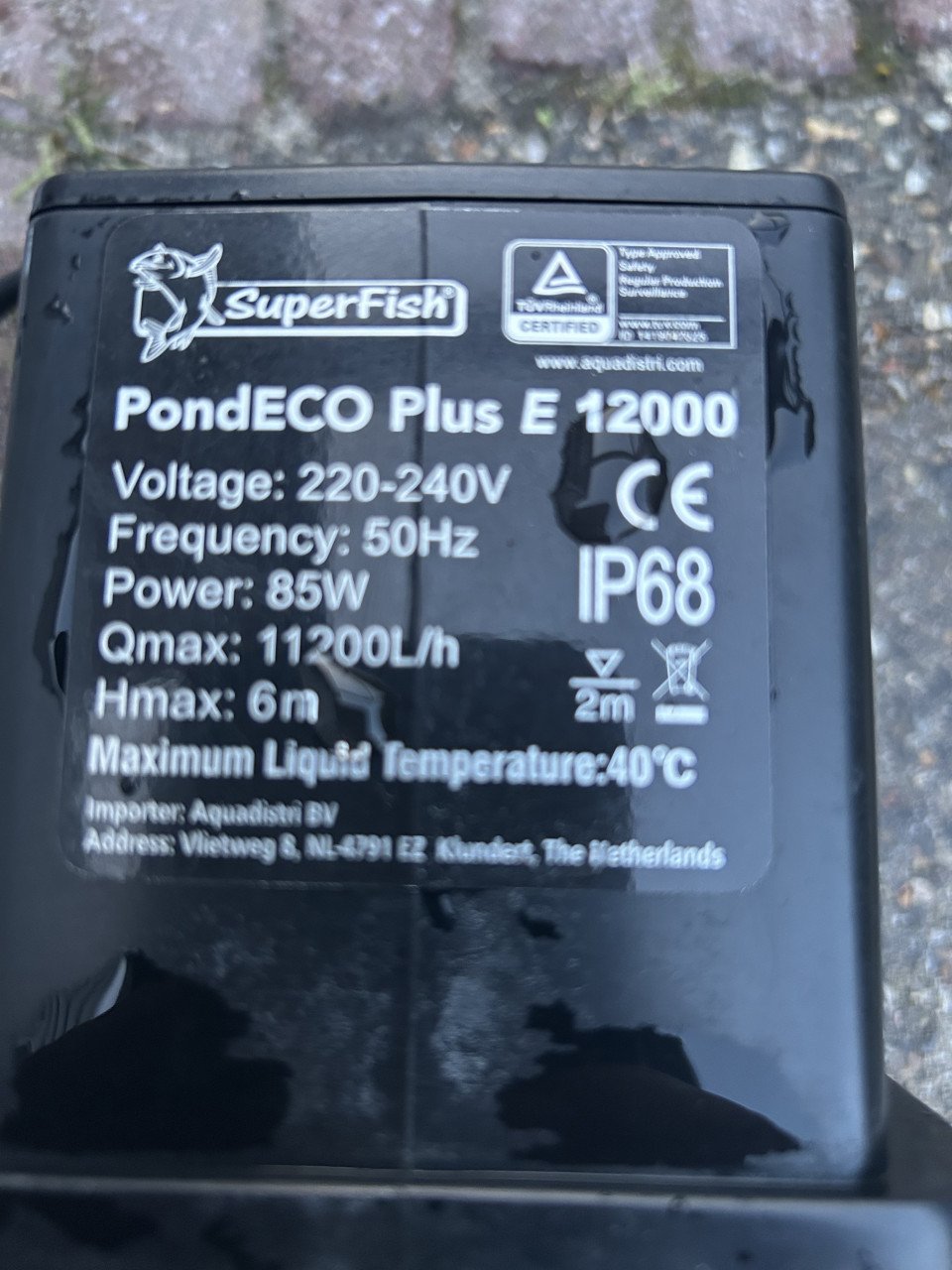 Te koop superfish pond eco plus e 12000 lpu