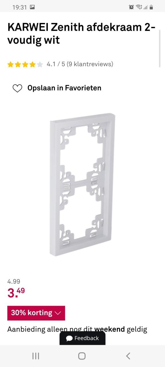 Stopcontacten (wandcontactdozen) en afdekraam Nieuw!