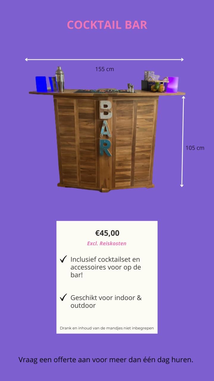 Doe-het zelf cocktailbar huren