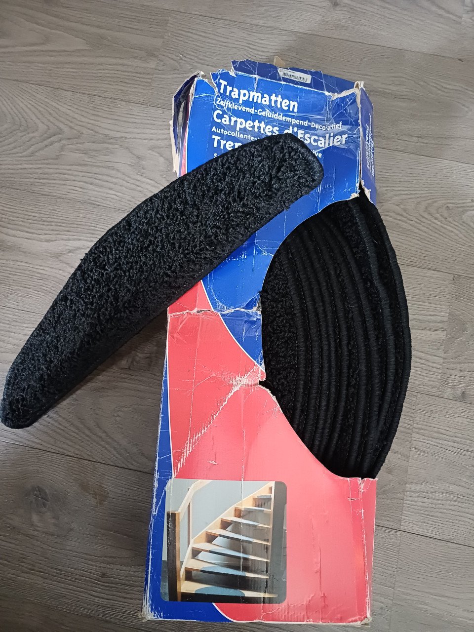 Zwarte trapmatten