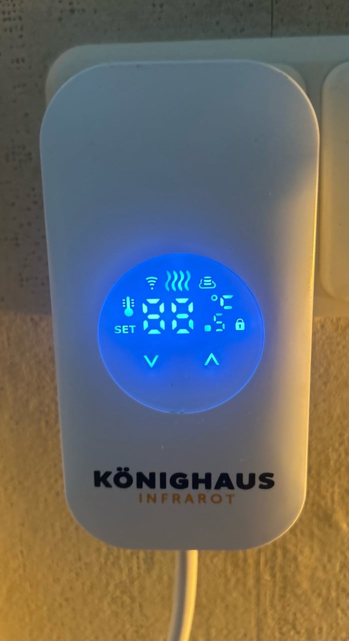 Infrarood Verwarmingspaneel Konighaus 600W met Thermostaatstekker . NU € 50