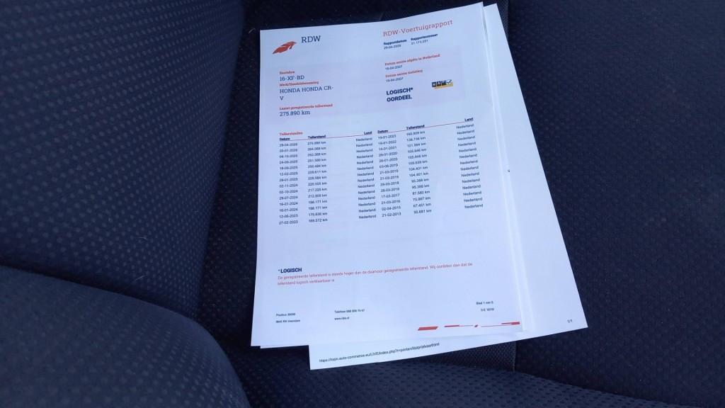 Honda CR-V 2.0 i Elegance 5drs bj:2007 airco lm-velgen apk 2027 !!