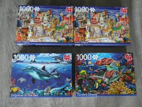 Jumbo puzzels Las Vegas, Dolfijnen in de Zee en Schildpadden in de Oceaan.