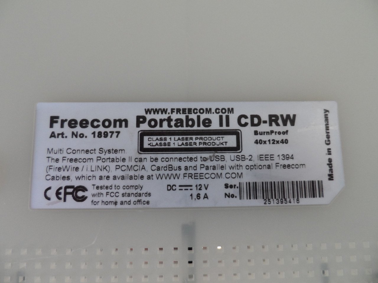 Freecom Portable II CD-RW