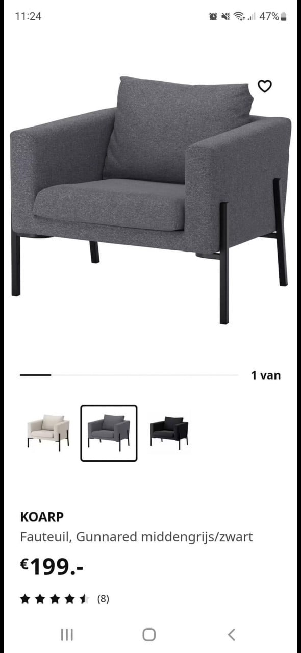 2 fauteuils van ikea