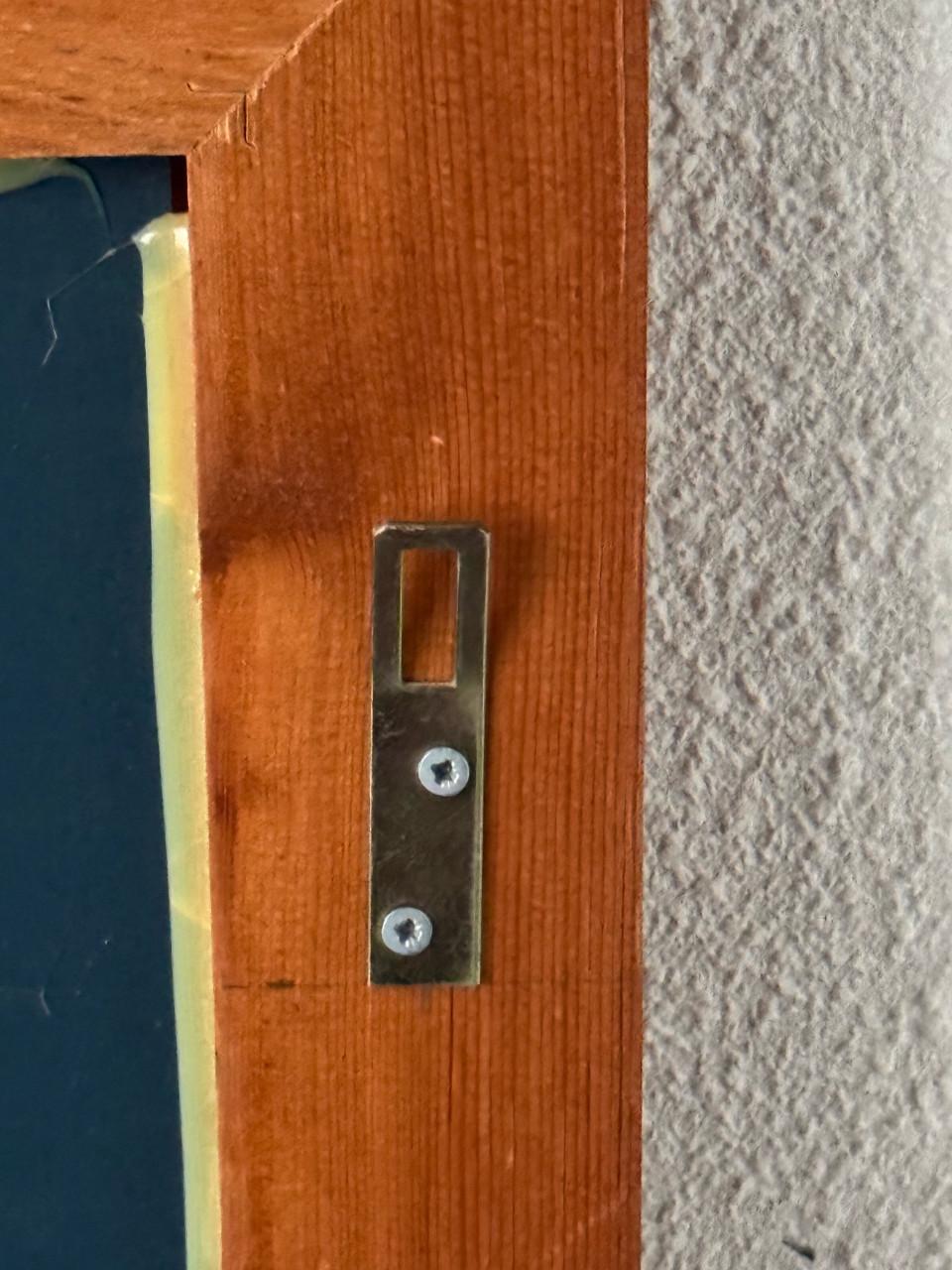 Vintage grenen spiegel met facet geslepen glas