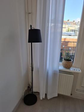 2x Zwarte sfeer lamp en bureau lamp