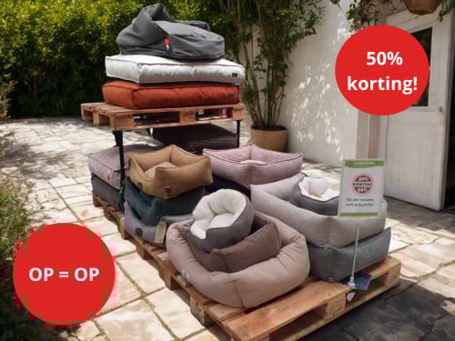 50% KORTING! Mega Hondenmand & Kussen Outlet – OP=OP