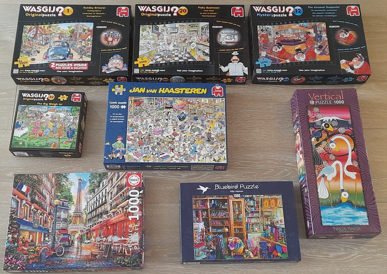 Diverse mooie puzzels te koop: Falcon, Ravensburger, Gibsons, etc
