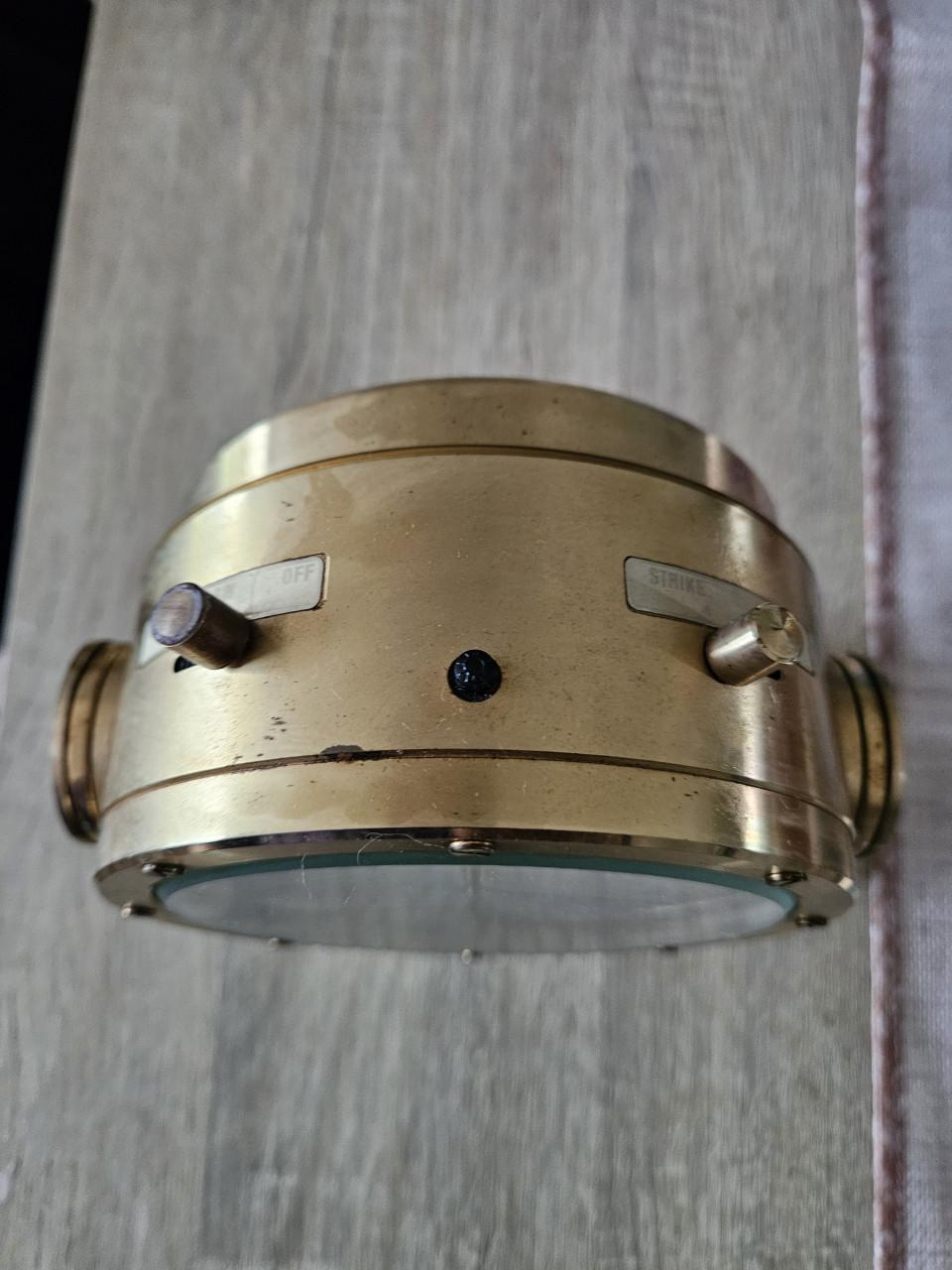 Koperen nautische klok Wempe