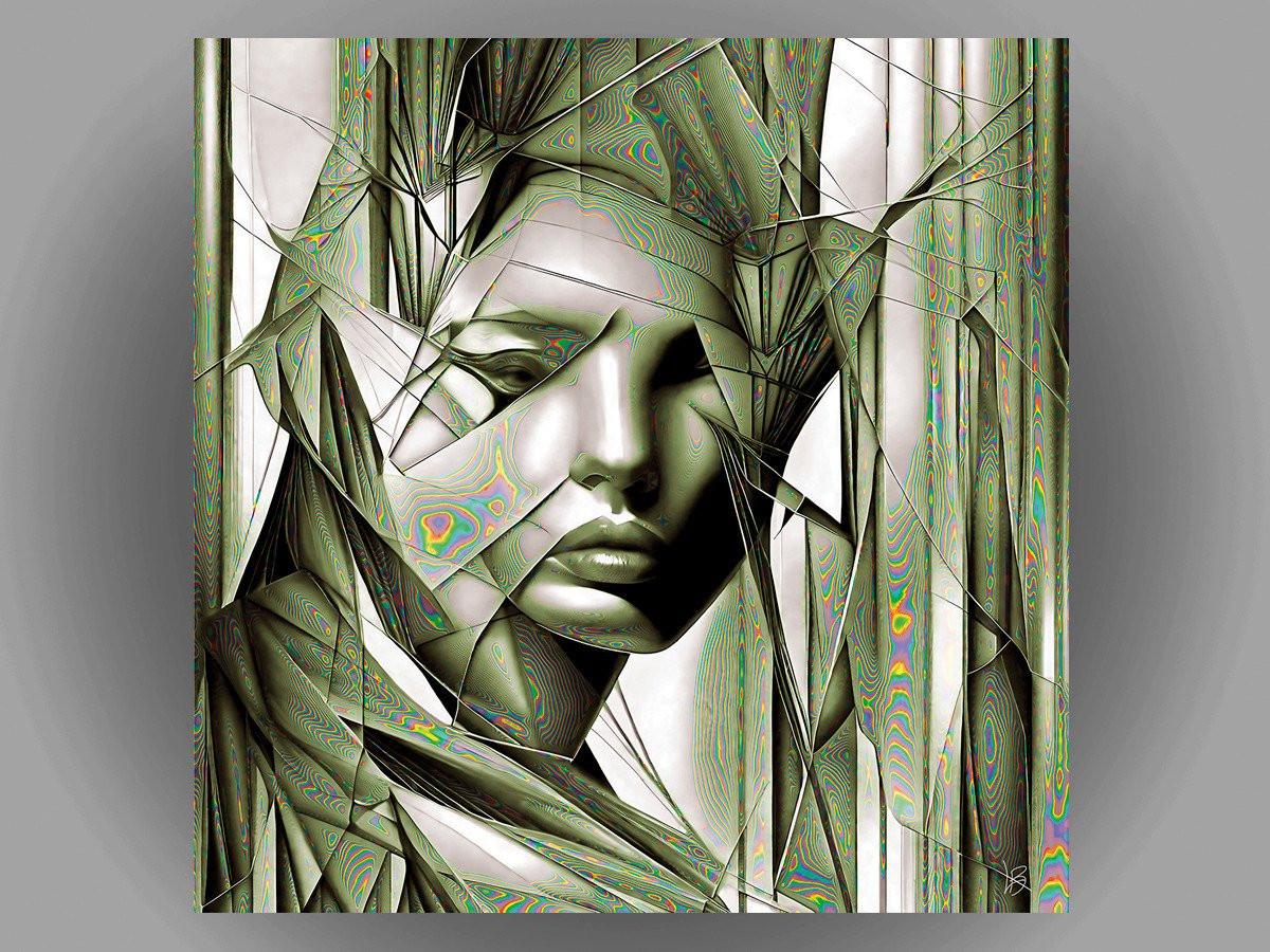 " Glance " Unieke editie 1/1 - Digitaal schilderij / Giclee - Formaat 60x60