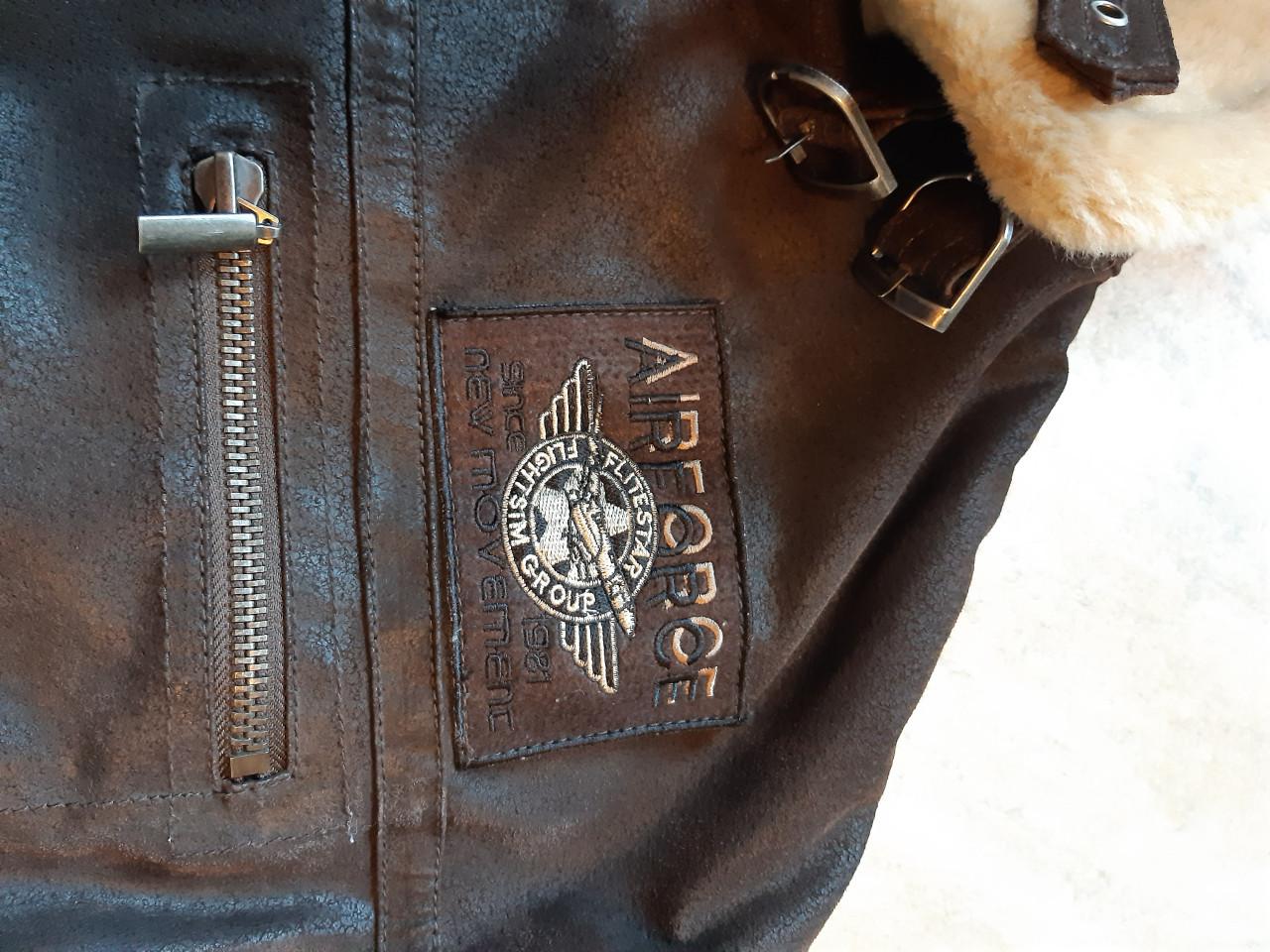 Piloten Jas Leer 4x XL = maat 60