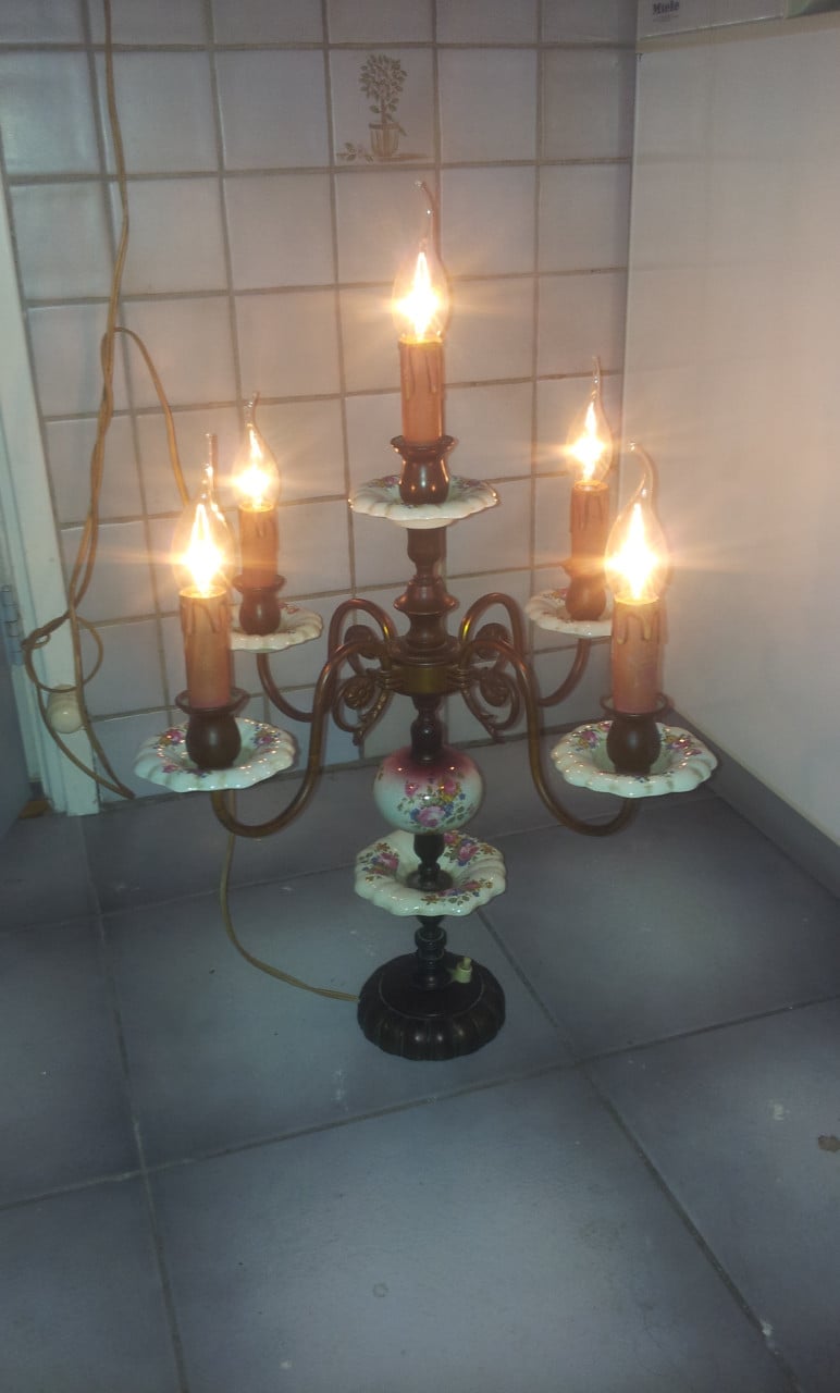 Kandelaar met 5 lampen