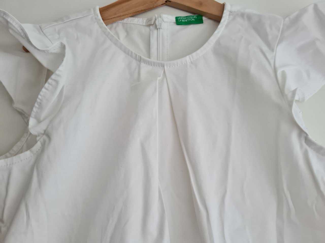 Benetton wit blousje Mt 122-128
