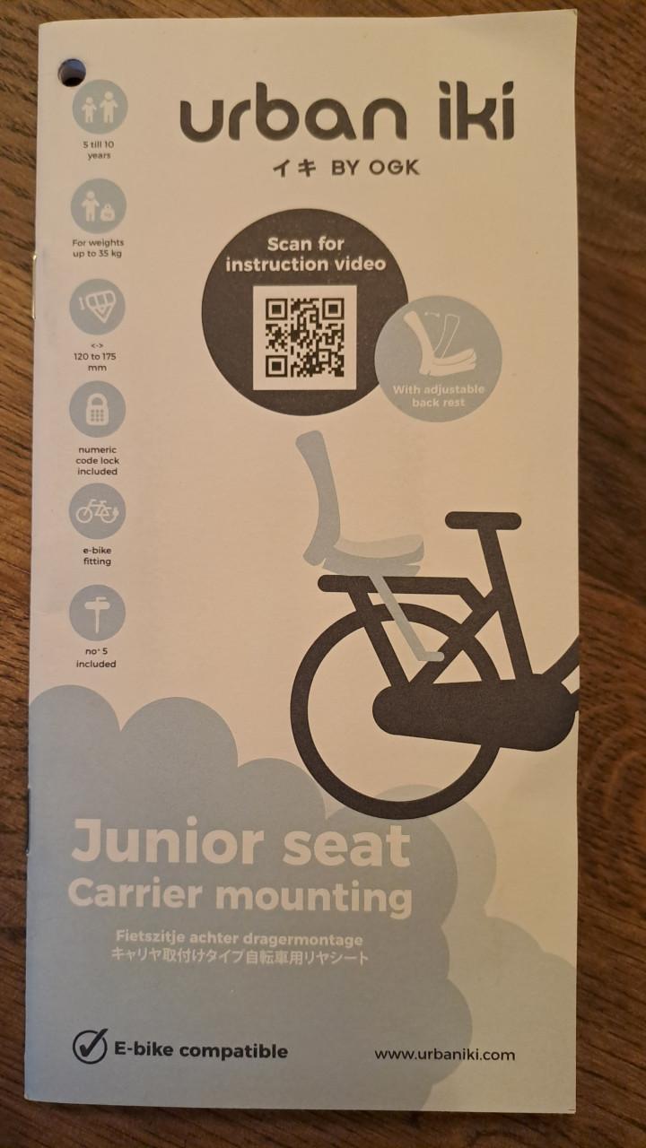 ### Urban Iki fietsstoeltje 5 - 10 jaar ###