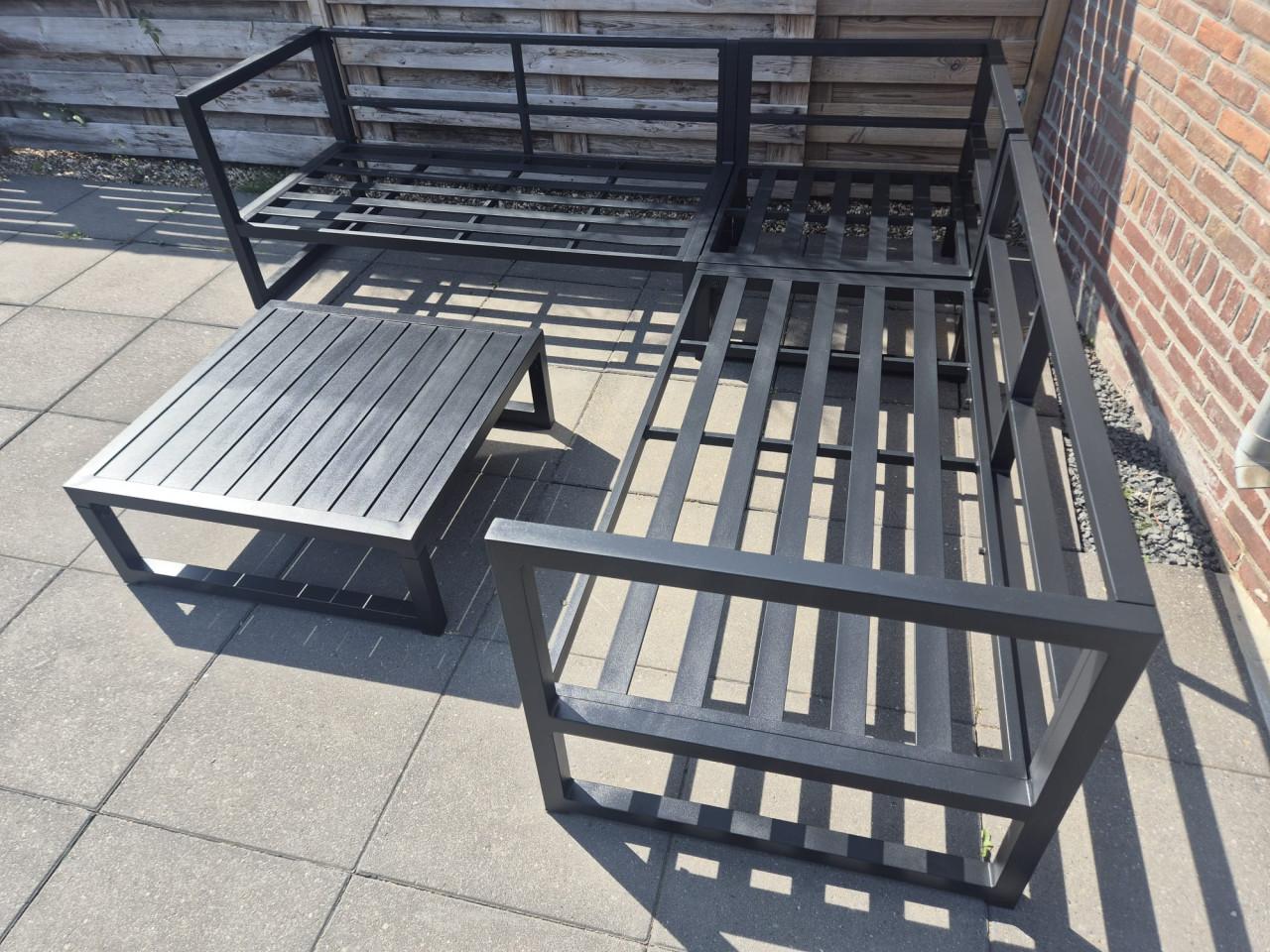 Aluminium Loungeset 225 x 225 cm (bezorging mogelijk)
