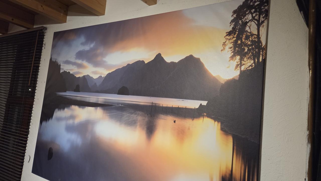 Groot Schilderij Landschap met Bergen