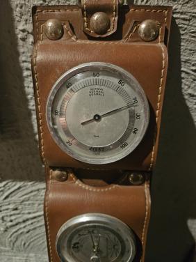 Vintage Weerstation met Barometer, Hygrometer, Thermometer