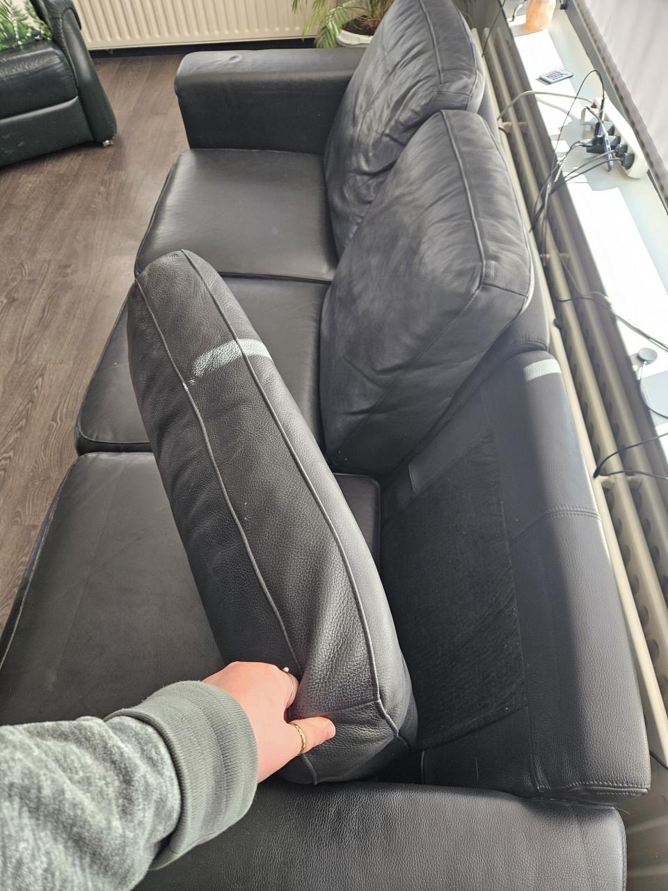 3-zits lederen Bankstel