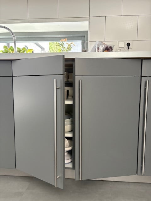 Mooie keuken, modern, antracietgrijs
