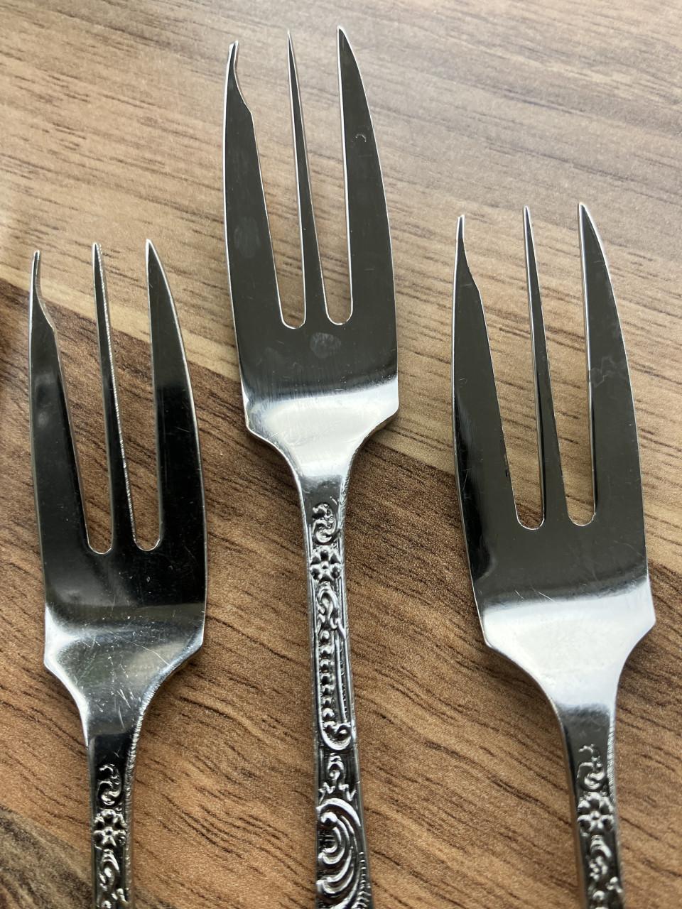 Gebaksvorkjes / vleesvorkjes 6st – ajour model jaren ‘50