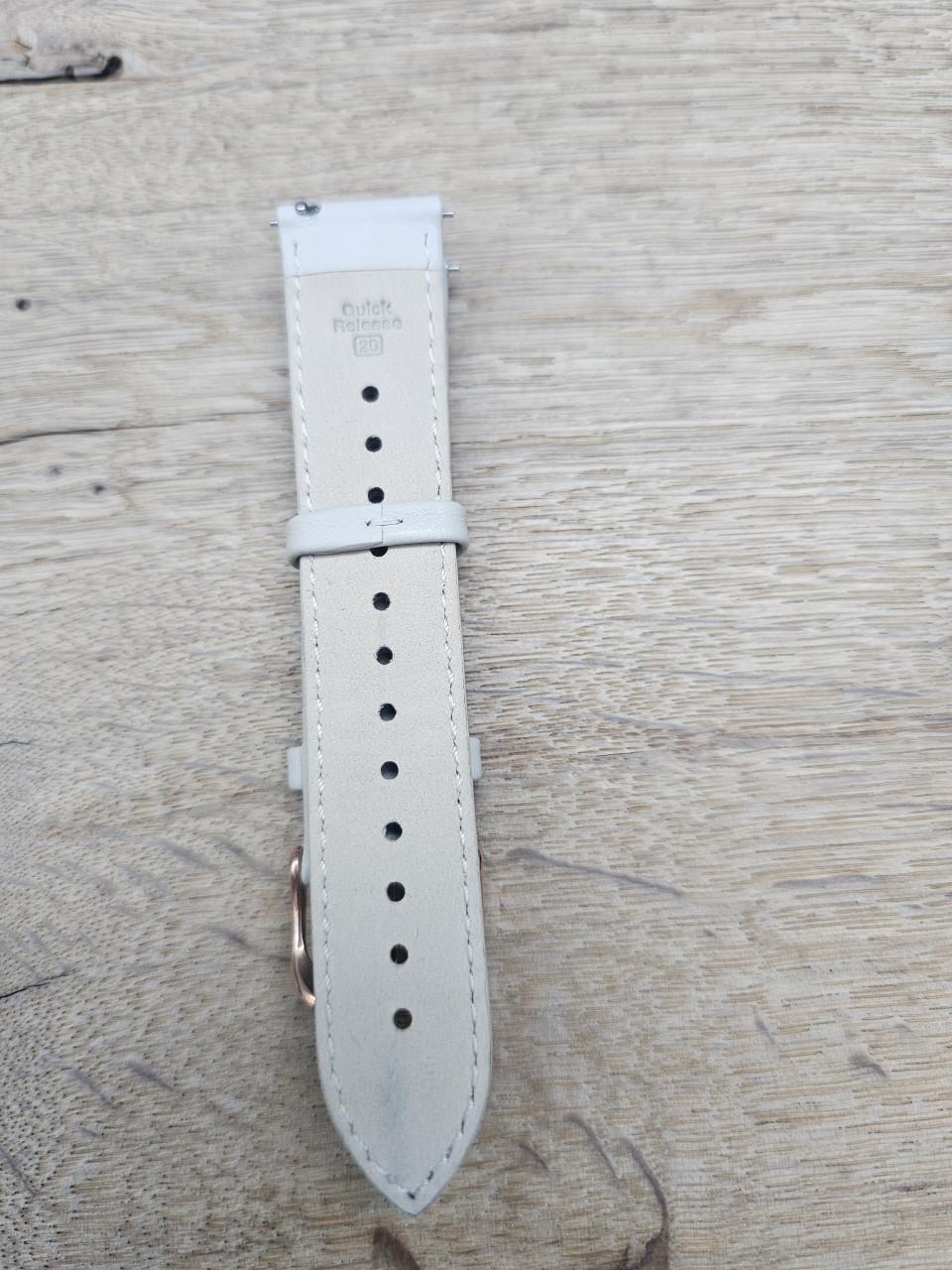 20 mm beige Garmin lederen horlogeband