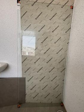 Douche-deur incl. RVS beslag (scharnieren en handgreep)