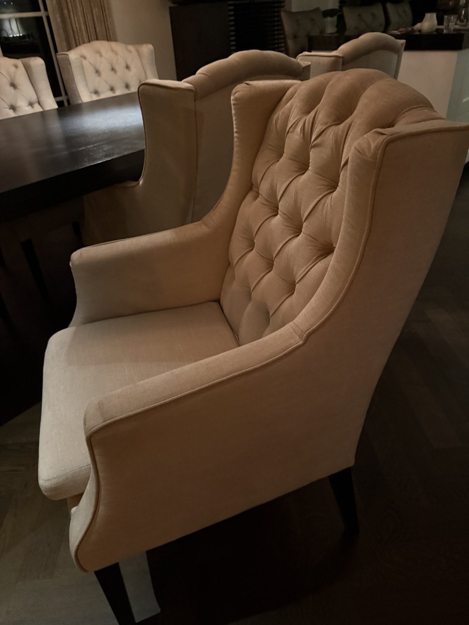 6 Eetkamerstoelen en tafel (Keijser&Co), nauwelijks gebruikt