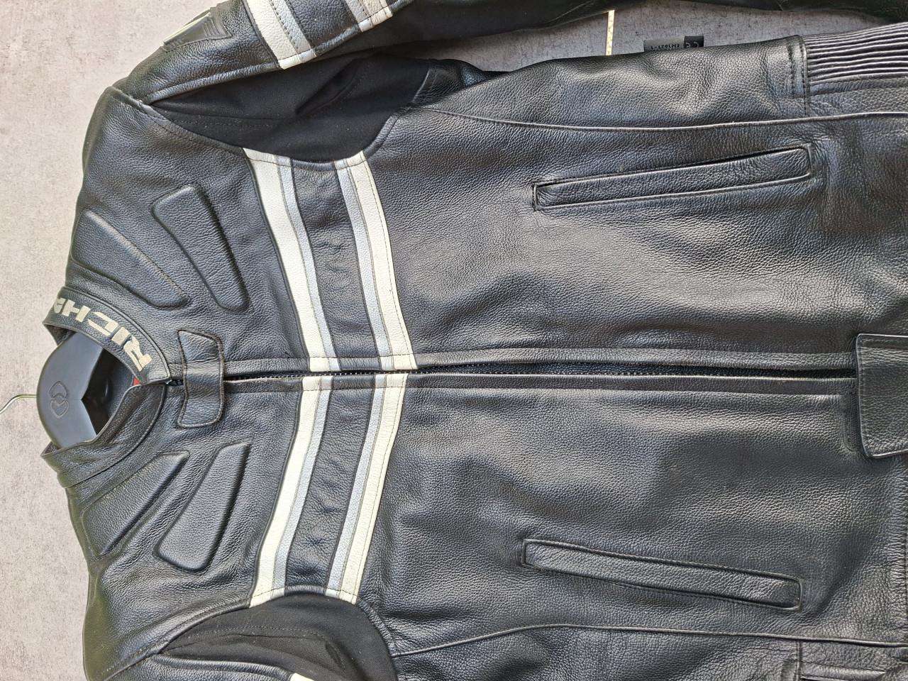 Richa leren motorjack , vintage look