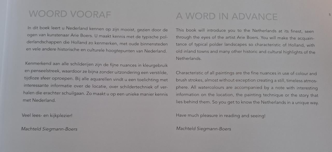 Land, Licht & Water, Holland in aquarel, door Arie Boers