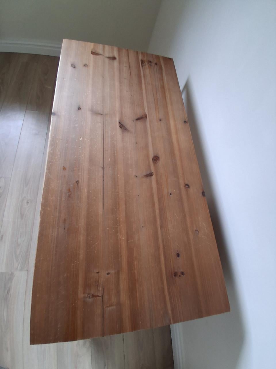 Bureau metaal en houten blad