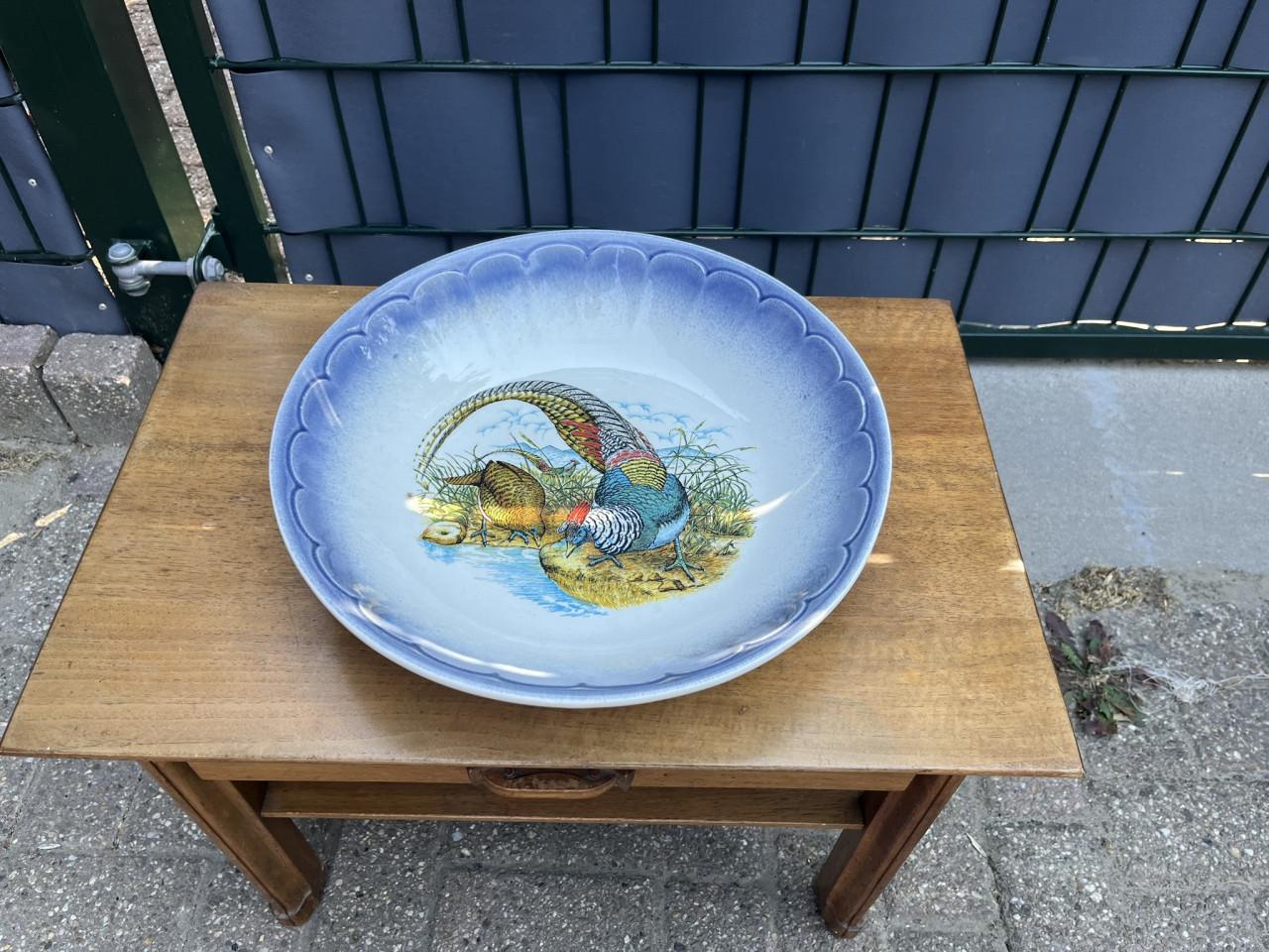 Grote vintage Italiaanse keramische schaal Carm Ceramica