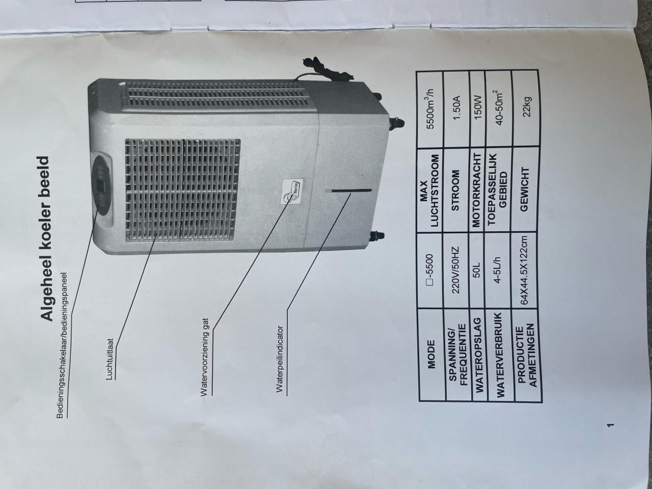 Ventilator, luchtkoeler
