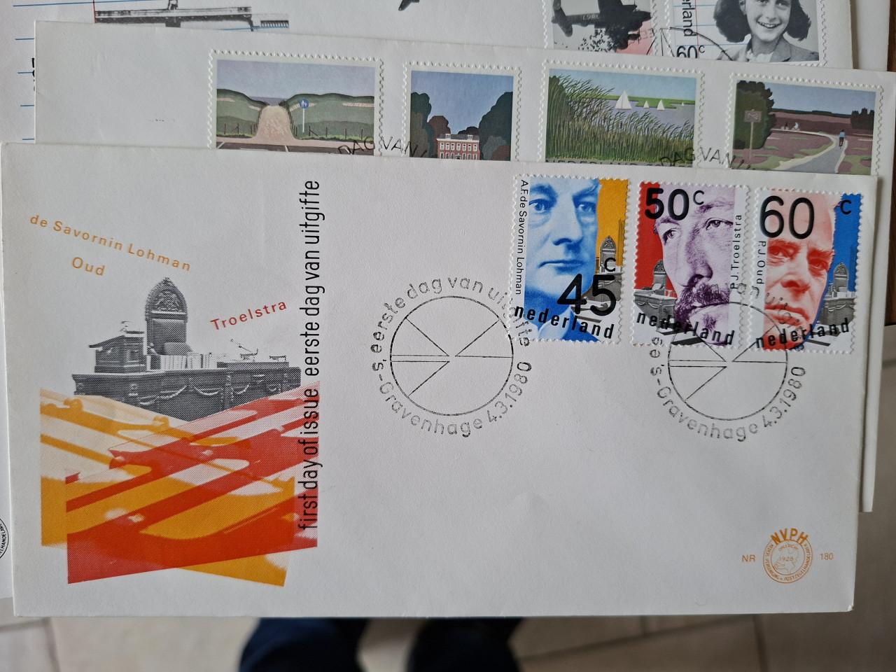 Nederlandse fdc onbeschreven en beschreve