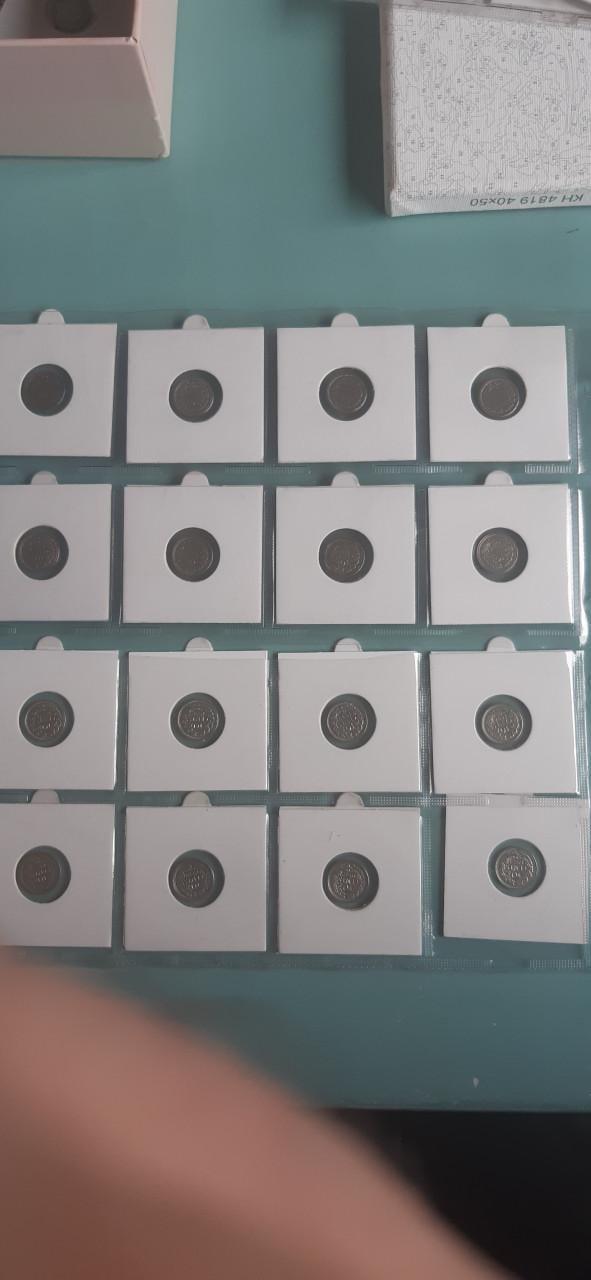 Zilveren dubbeltjes wilhelmina 16 stuk