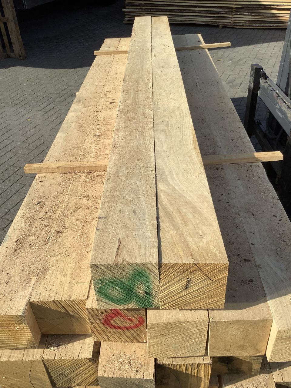 Nieuwe Eiken balken 15x15x300