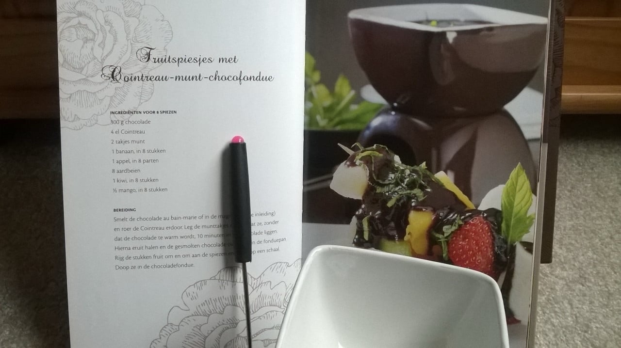 CHOCOLADE FONDUESET (leuk als kado) => nieuw in doos