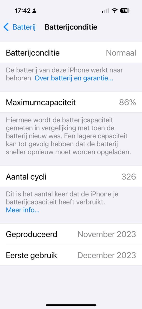 Apple Iphone 15 zwart 128GB