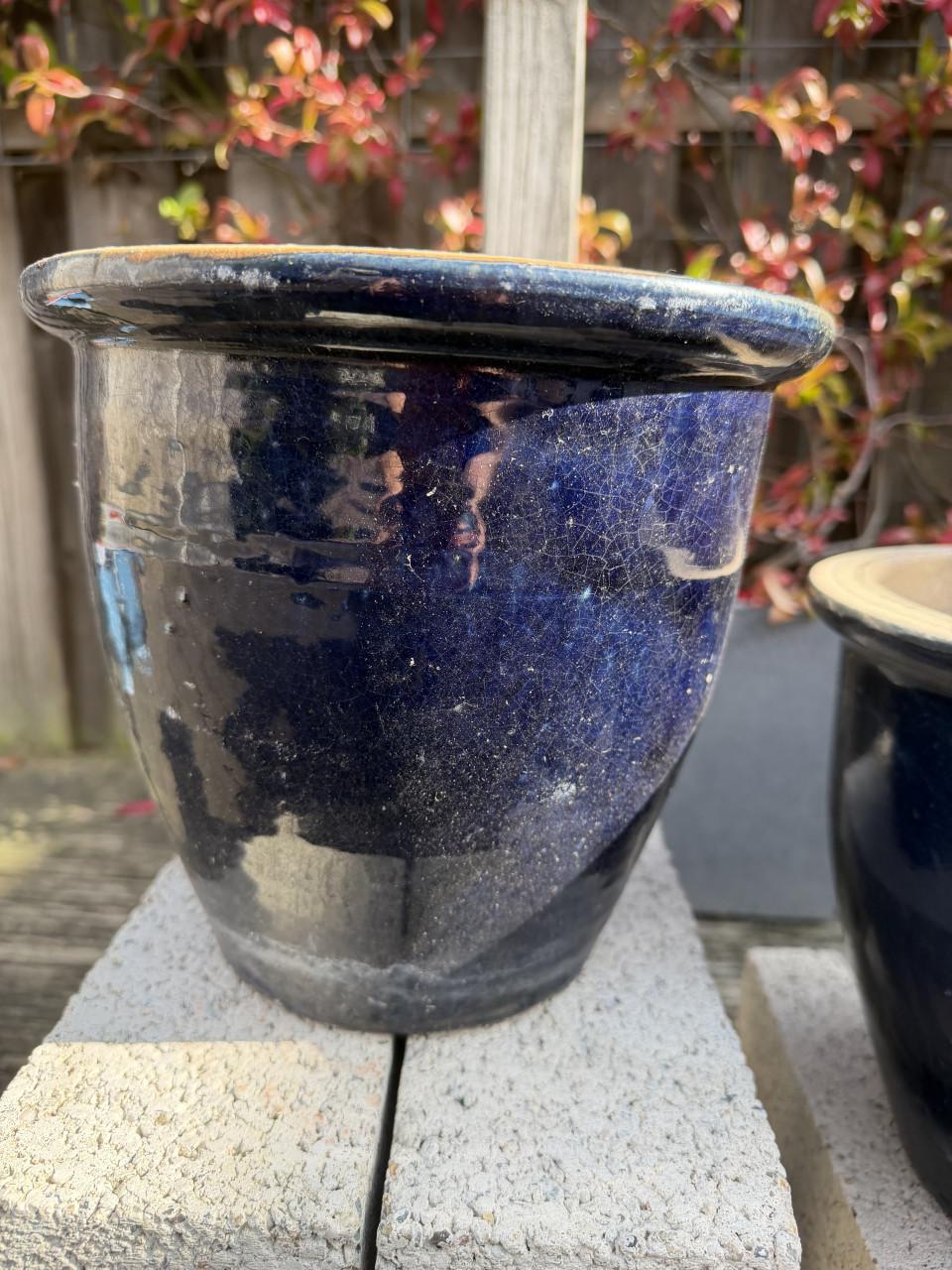 Buitenpotten 2 stuks blauw
