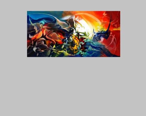 " Extasy " Acrylschilderij van Gia Hung 120 cm x 60 cm