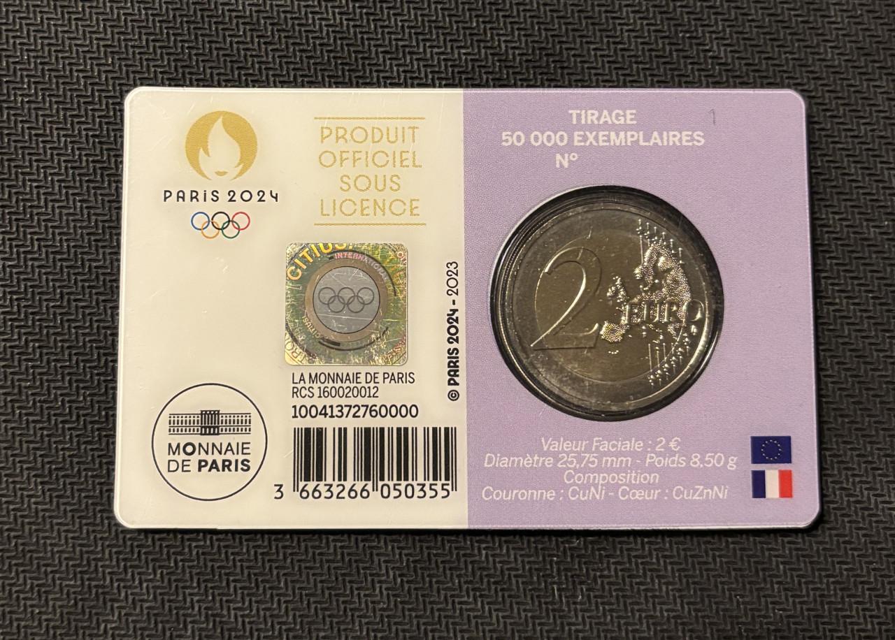 Coincard 2 euro Frankrijk 2023 Olympische Spelen